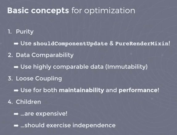 React Basic concepts for optimization